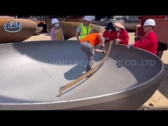 Q345r 2600mm Ελλειπτόμορφη κεφαλή Υπό πίεση δοχείο από ανοξείδωτο χάλυβα Τελεία 58mm