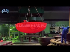 SA 516 καυτά διαμορφωμένα Dished κεφάλια 2175mm GR 70N Diatemer 95 χιλ. παχύ