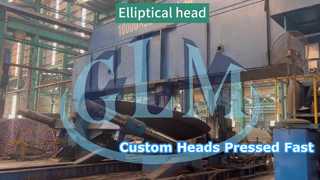 Οι ελλειπτικές κεφαλές πιέζονται με τη χρήση μηχανής τύμπανου πρέσας.