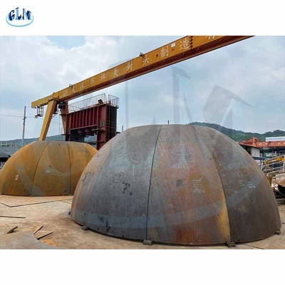 ASME SA516-70 Ημισφαιρικό δοχείο υπό πίεση Κεφαλάκι διάλυσης 40.5 ̊ ID X.250 Min