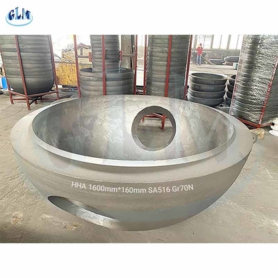 SA516 Gr70N 500 mm Τροσφαιρική κεφαλή δοχείου τύποι Τέρματος δοχείου υπό πίεση