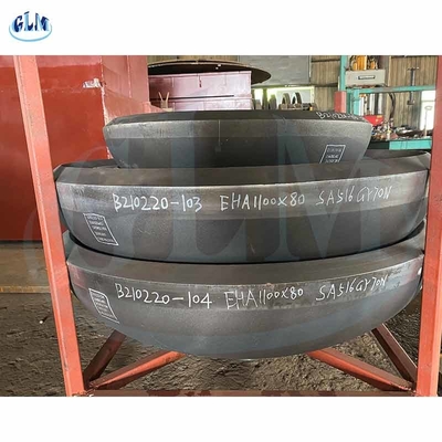 1100 mm X 80 mm Ελλειπτόμορφη άκρη πιάτου SA516 Gr70N Ελλειπτική κεφαλή δεξαμενής Διαστάσεις